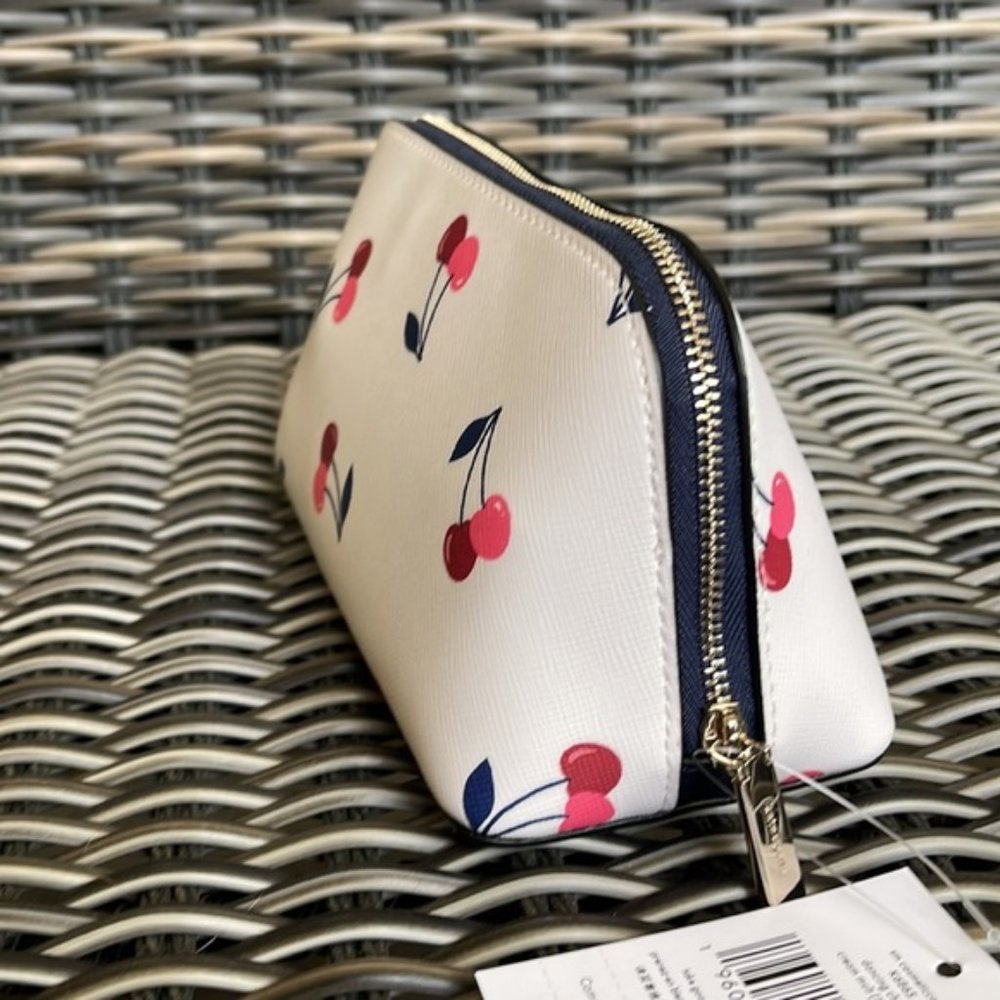 Kate Spade Dancing Cherrie Small Cosmetic Case Cream Multi - Picture 11 of 15